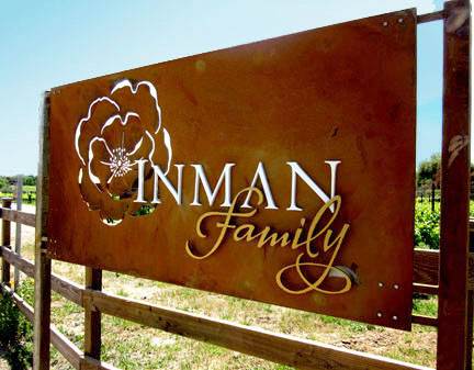 Inman winery Santa Rosa Signage