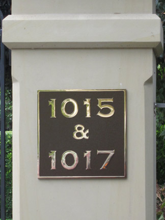 MacDonald Mansion Signage made by Robert Sanders